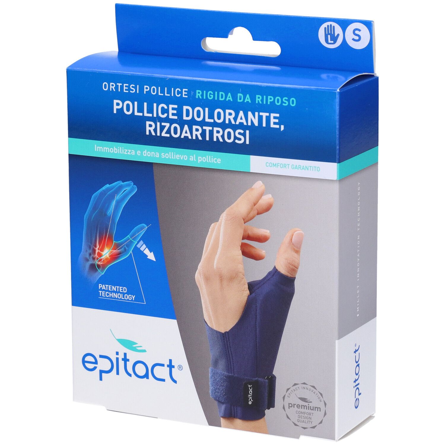 Epitact Ortesi Pollice Rigida Da Riposo Sinistra Small 1 pz Bendaggio/