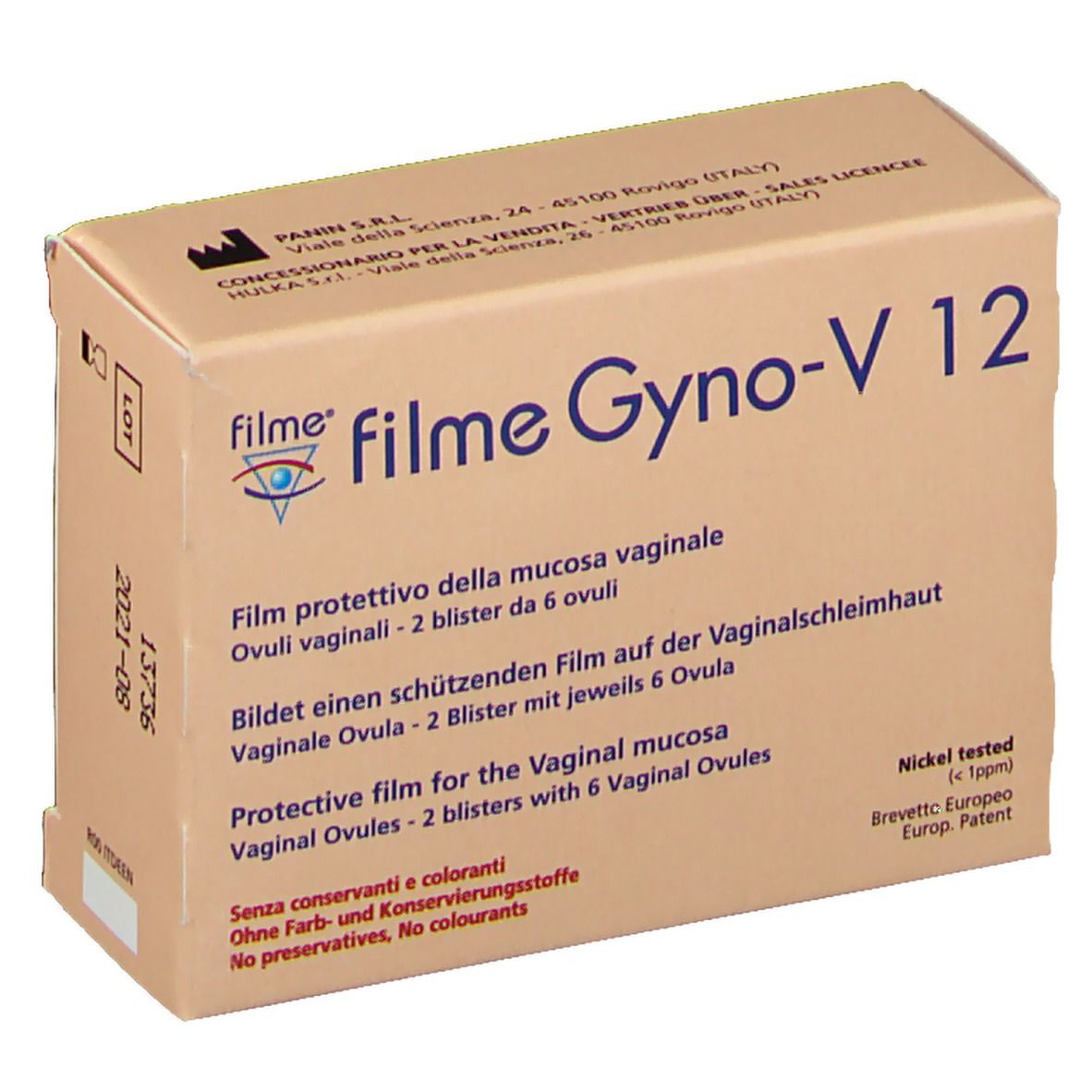 Filme® Gyno-V 12 Ovuli pz vaginali