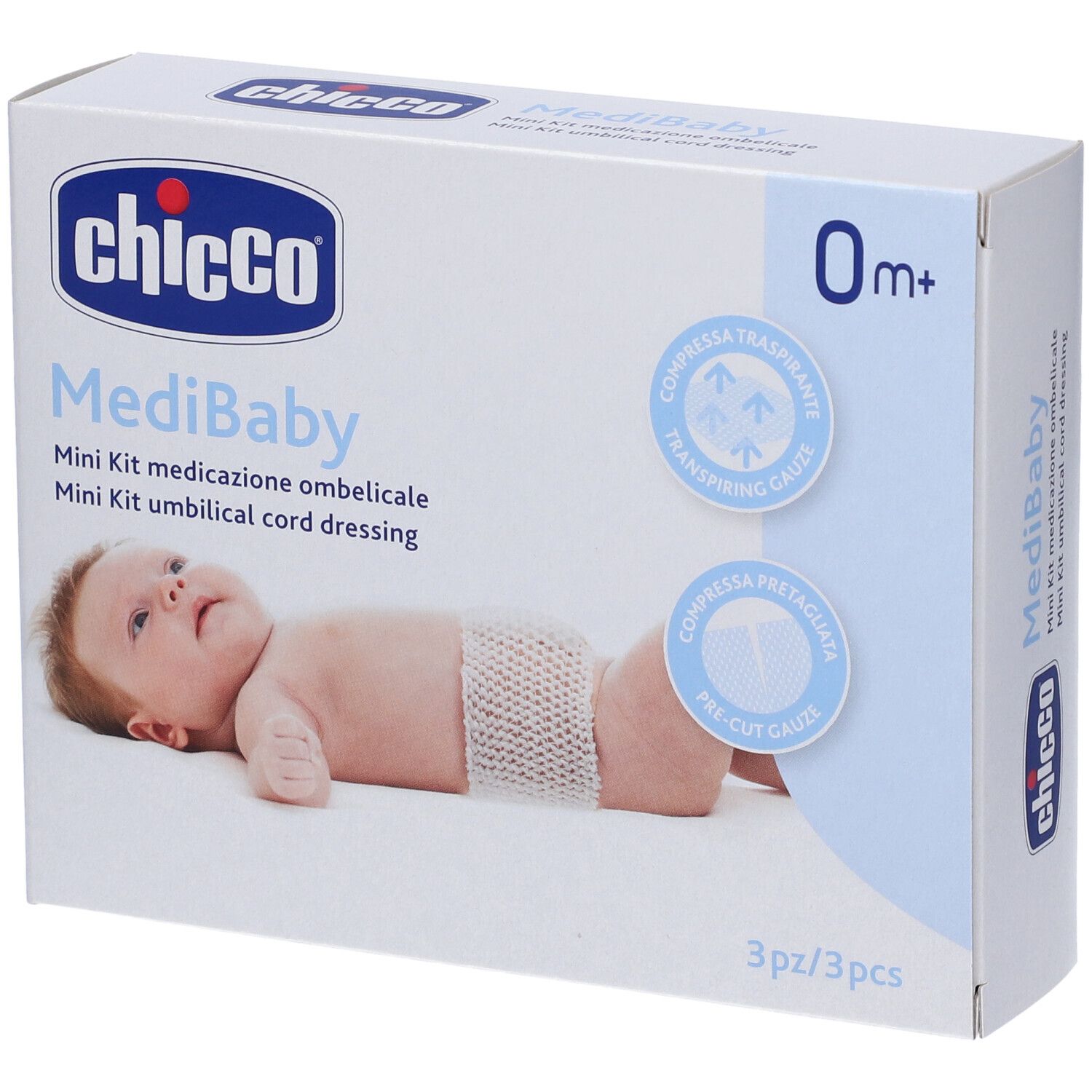 Chicco Medibaby Mini Kit Medicazione Ombelicale 1 pz in tessuto non