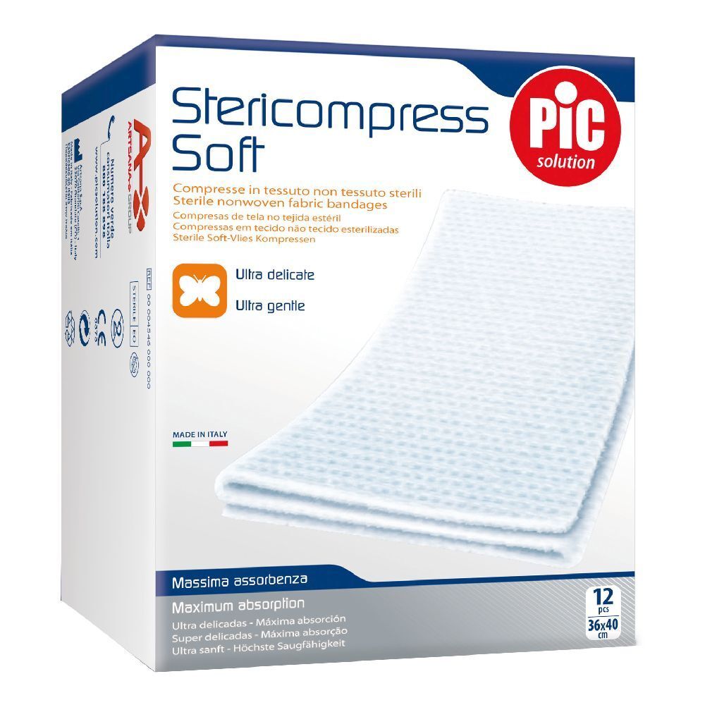 Pic Solution Stericompress Soft 7,5 x cm 12 pz Compresse