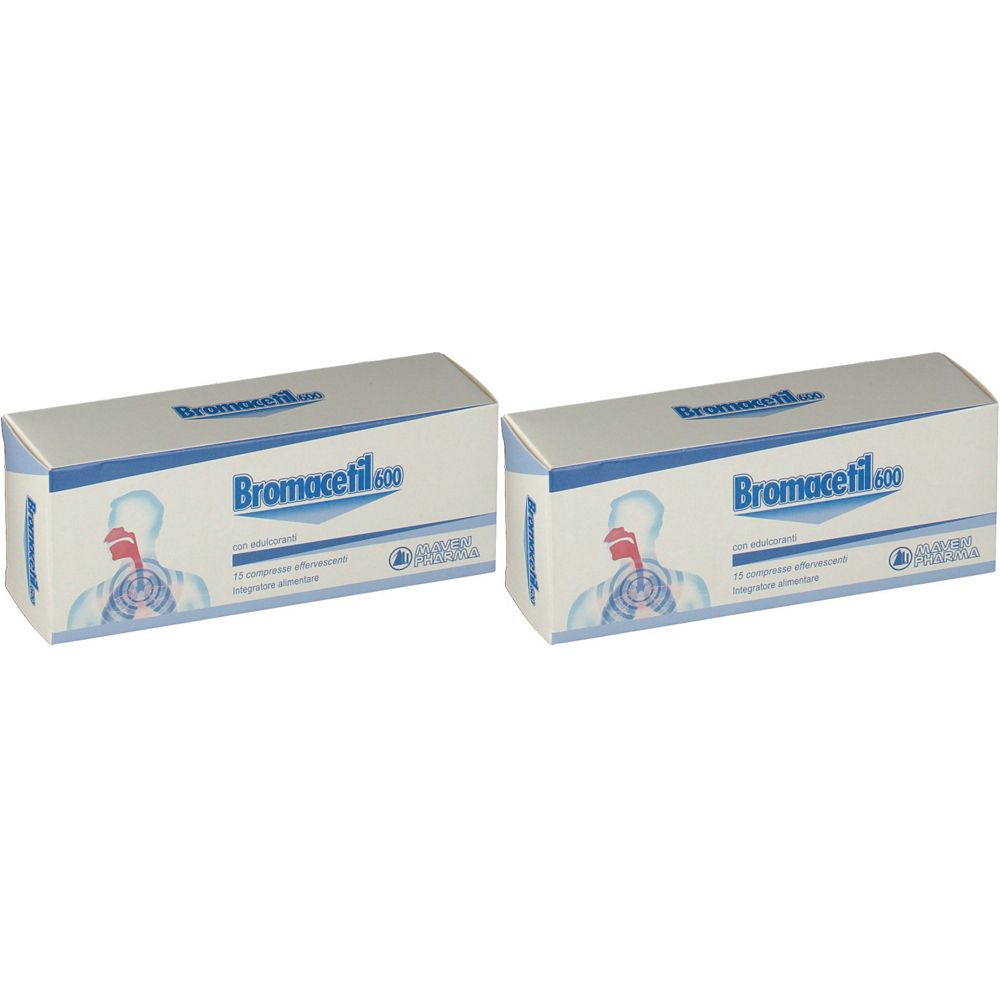 Bromacetil 600 Compresse Effervescenti Set da 2 2x15 pz effervescenti