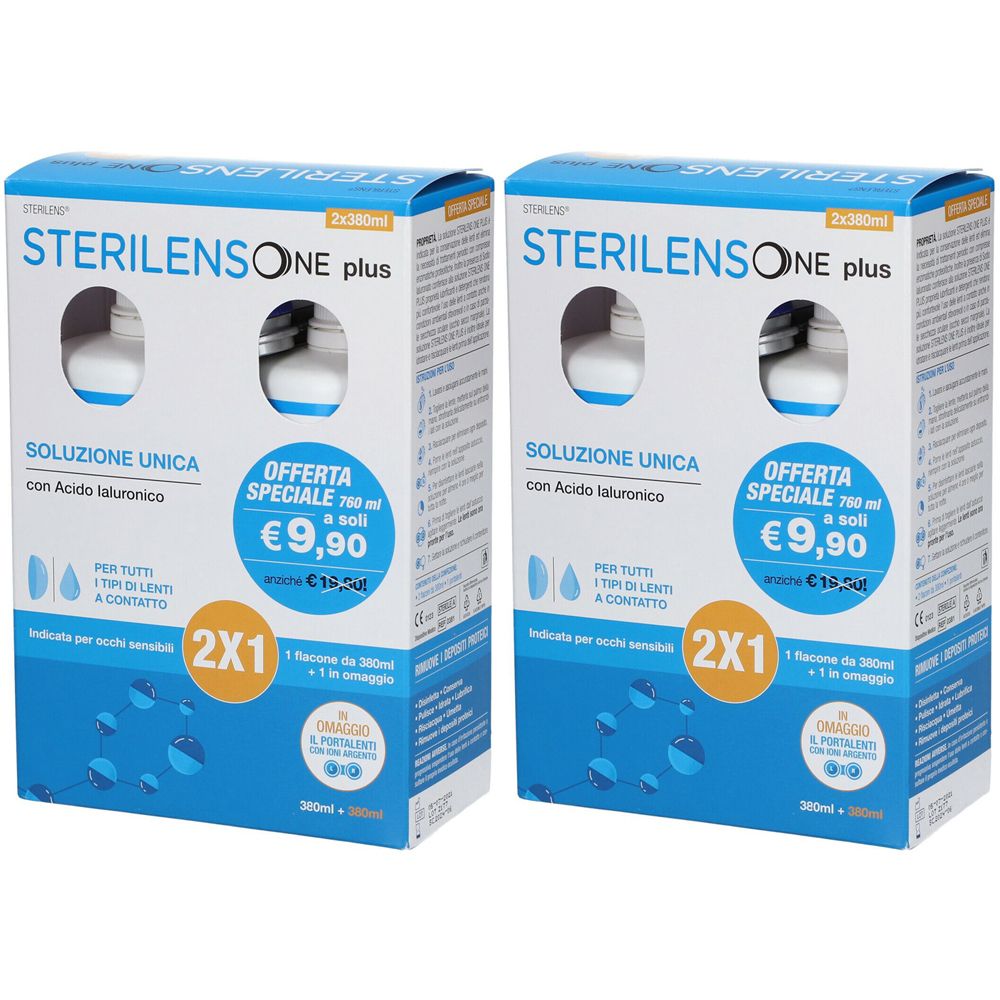 Eurospital Steriles One Plus Pack 2x1 Set da 2 pz Soluzione