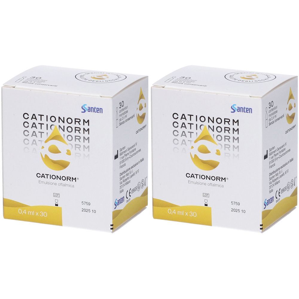 Cationorm® Emulsione Oftalmica Monodose Set da 2 2x30x0,4 ml Gocce oft