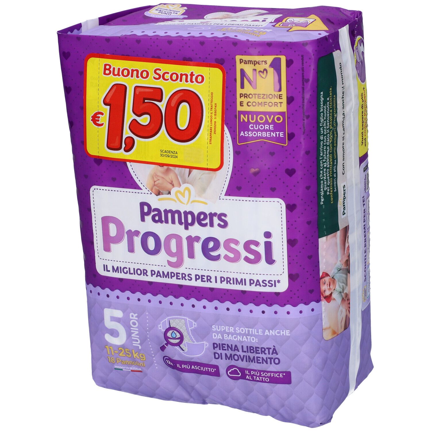 Pampers Progressi Cresce 5 Junior 11-25 kg Pannolini