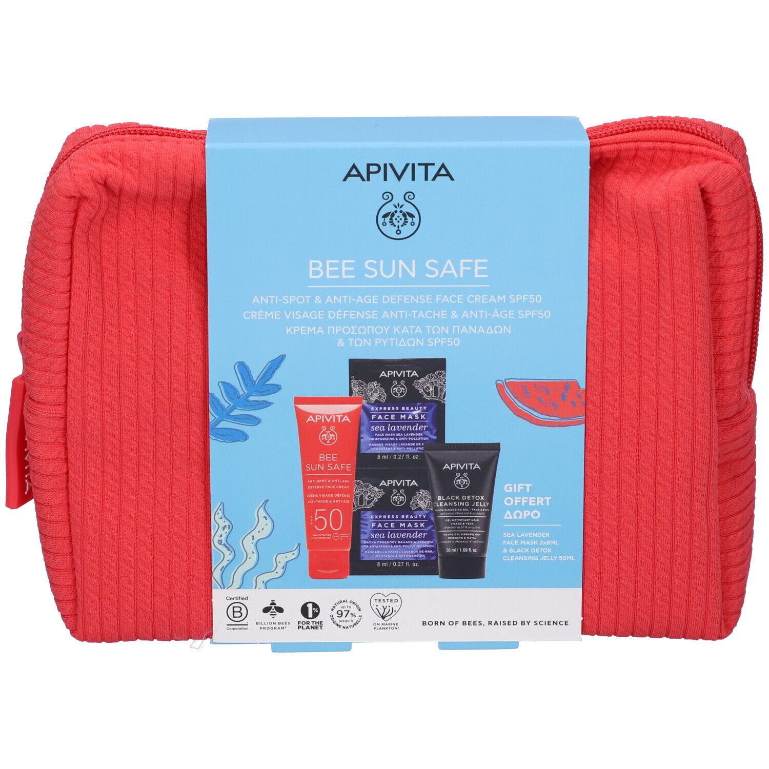 Apivita Set Crema Viso Anti-Macchia&Anti-Age SPF50 + Maschera Idratant