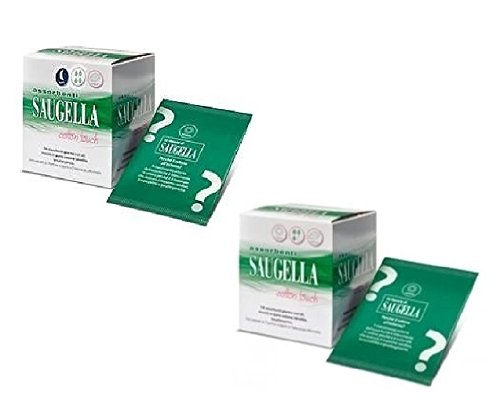 Saugella Notte E Giorno Cotton Touch 12 Assorbenti Notte + 14 Assorbenti Giorno Con Ali In Cotone 100% Ipoallergenico