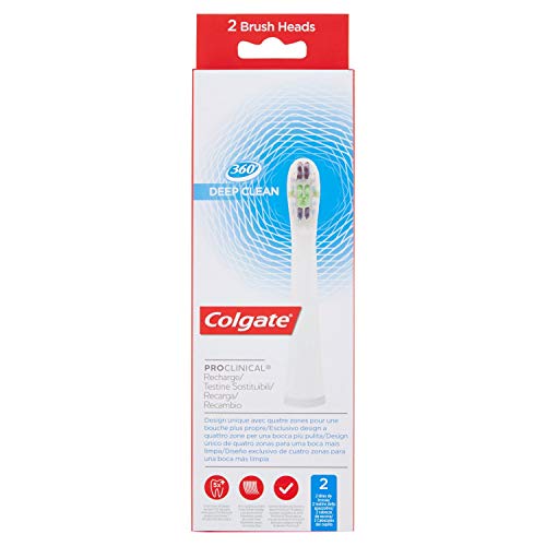 Testine Di Ricambio Deep Clean Per Spazzolino Colgate 360 Proclinical - Confezione Da 2
