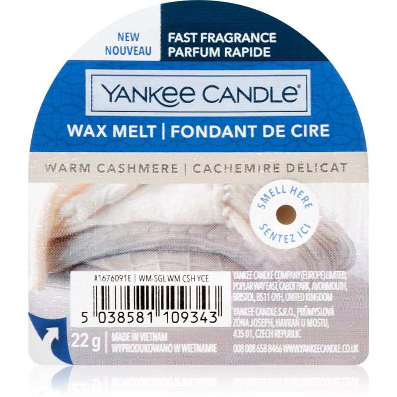 Yankee Candle Warm Cashmere Cera Per Lampada Aromatica 22 G