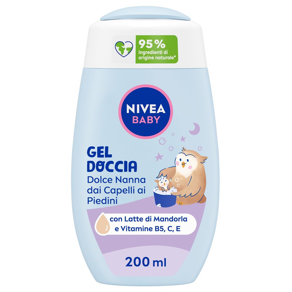 Nivea Baby Gel Doccia Dolce Nanna dai Capelli ai Piedini 200 ml, Deter
