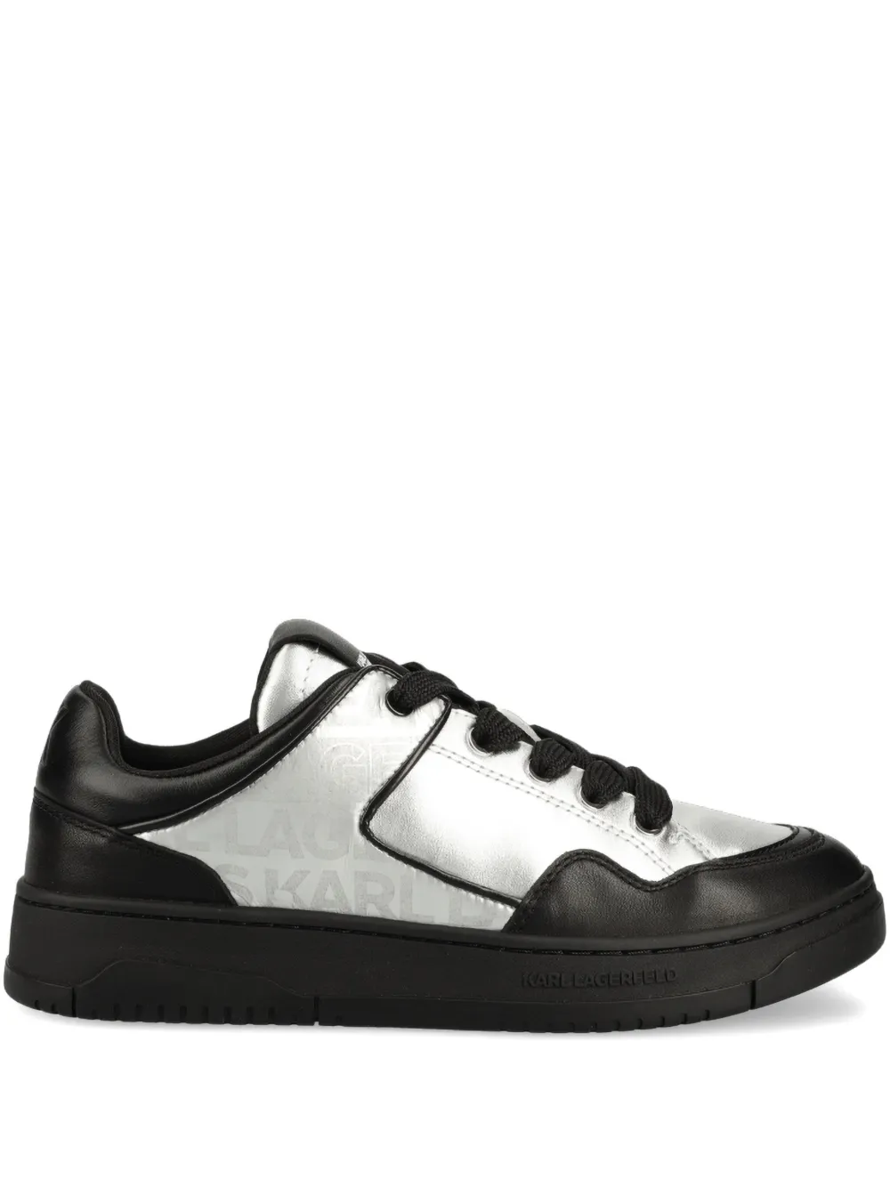 Karl Lagerfeld Jeans jacquard-logo trainers - Argento