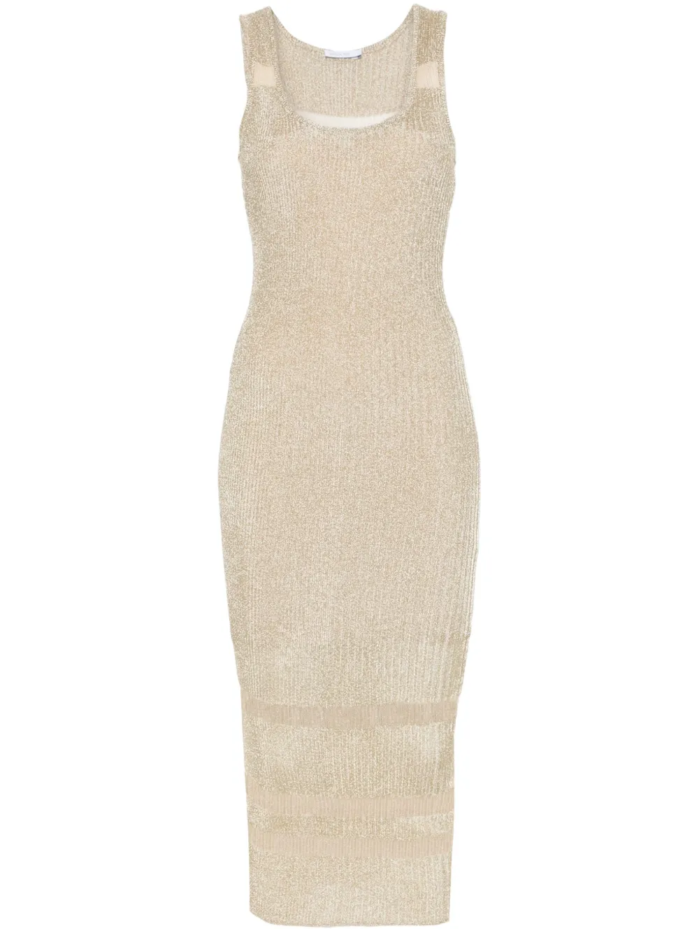 Patrizia Pepe lurex midi dress - Oro