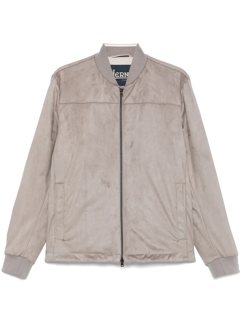 Herno faux-suede bomber jacket - Grigio