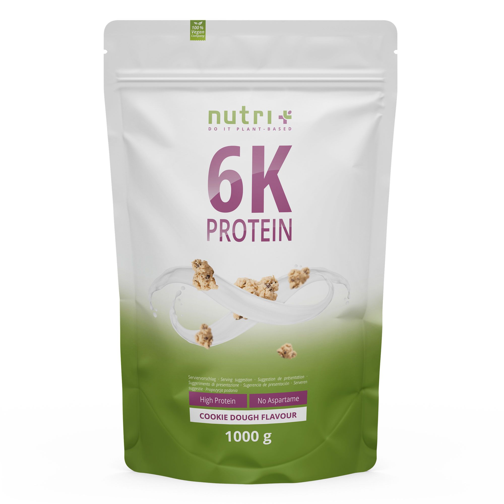 Nutri+ 6K Polvere di Proteine 1kg - Frullato senza Whey 1000 g