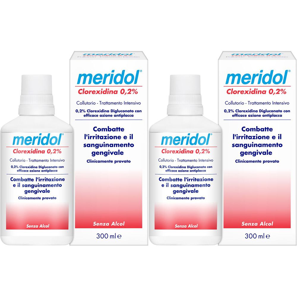 Meridol® Clorexidina 0,2% Collutorio Set da 2 2x300 ml