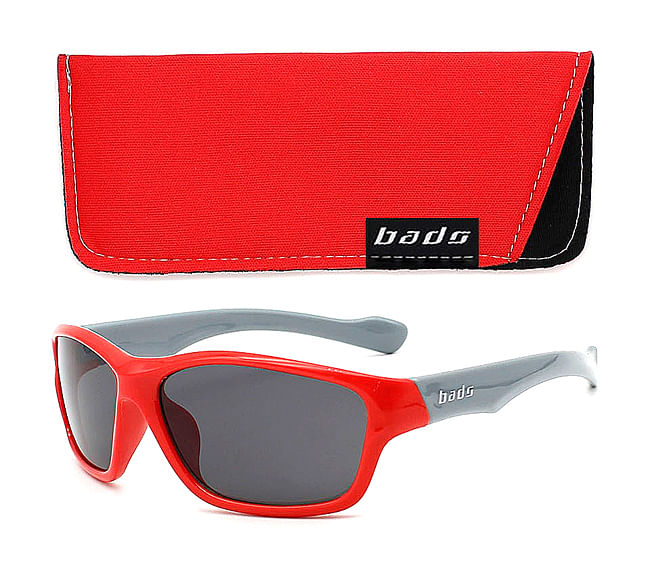 Bads Occhiali Da Sole Protettivi In Silicone Per Bambini/Ragazzi Eta' 6 12 Rosso