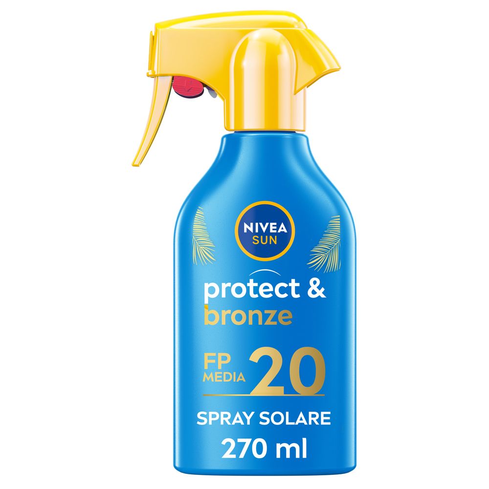 Nivea Sun Spray Solare Protect & Bronze FP20 270 ml, Crema solare 20 p