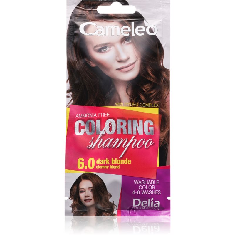 Delia Cosmetics Cameleo Coloring Shampoo Shampoo Colorato Per Capelli Colore 6.0 Dark Blonde 40 Ml