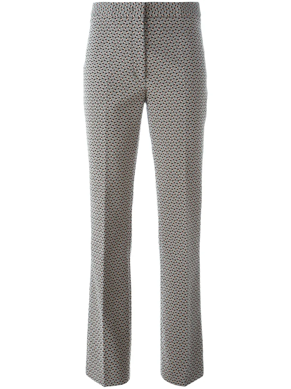 ETRO abstract print flared trousers - Nero