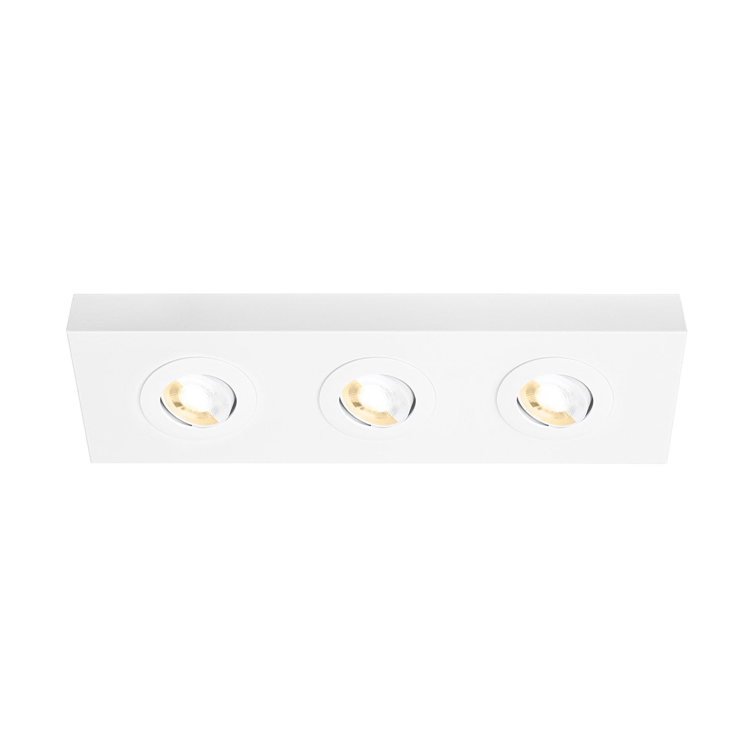Plafoniera moderna hoka metallo bianco 3 led integrato 4w da 2700 a 4000k