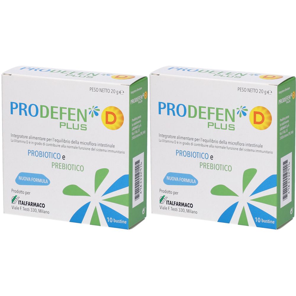 Prodefen D Plus 10 Bustine Set da 2 2x10x2 g Polvere per soluzione ora