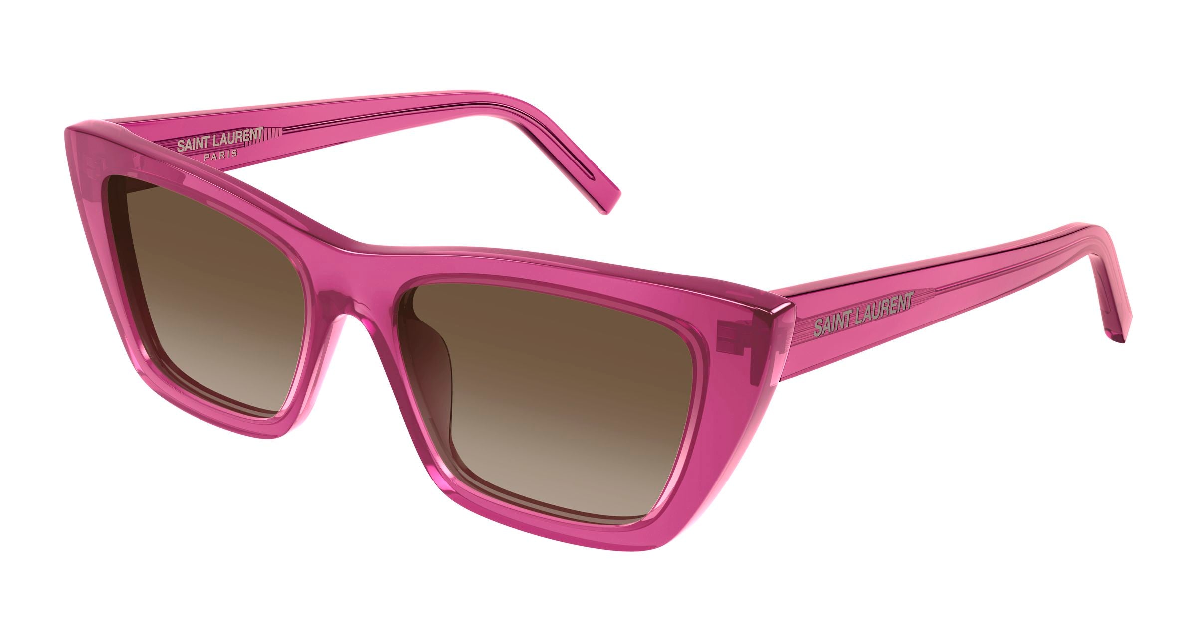 Saint Laurent Donna Sl 276 Mica 061 Occhiali Da Sole Acetato Rosa Verde Cat Eye