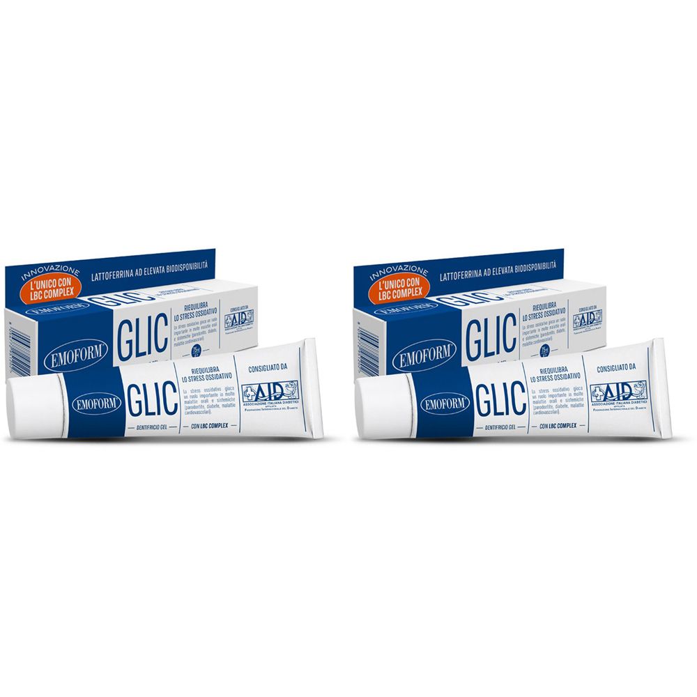 Emoform® GLIC dentifricio Set da 2 2x75 ml Dentifricio