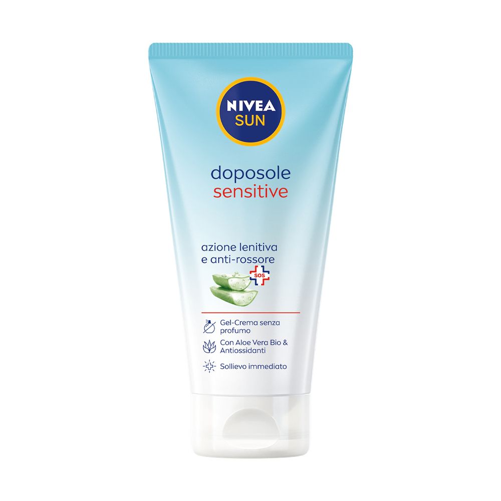 Nivea Sun Gel Crema Doposole Sensitive 175 ml, Dopo sole per pelli sen