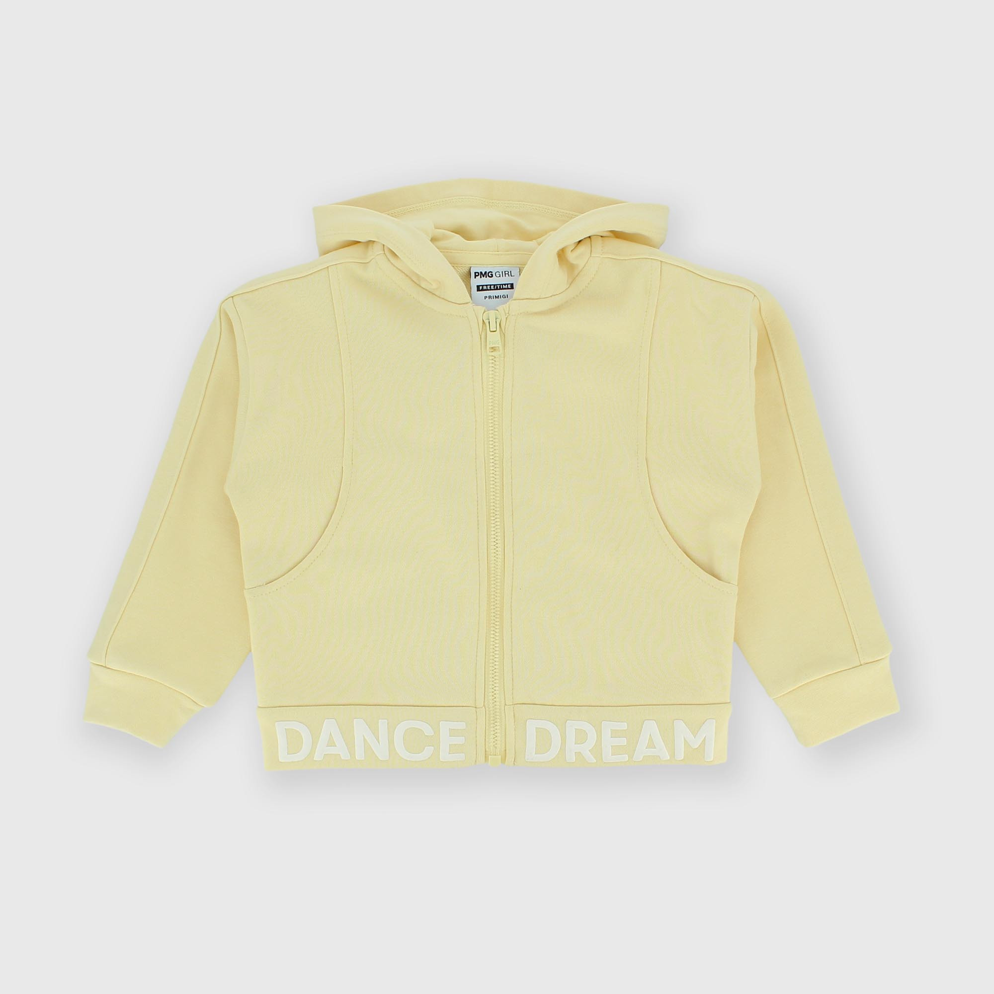 Primigi Felpa aperta con cappuccio da bambina, beige, Taglia 18M