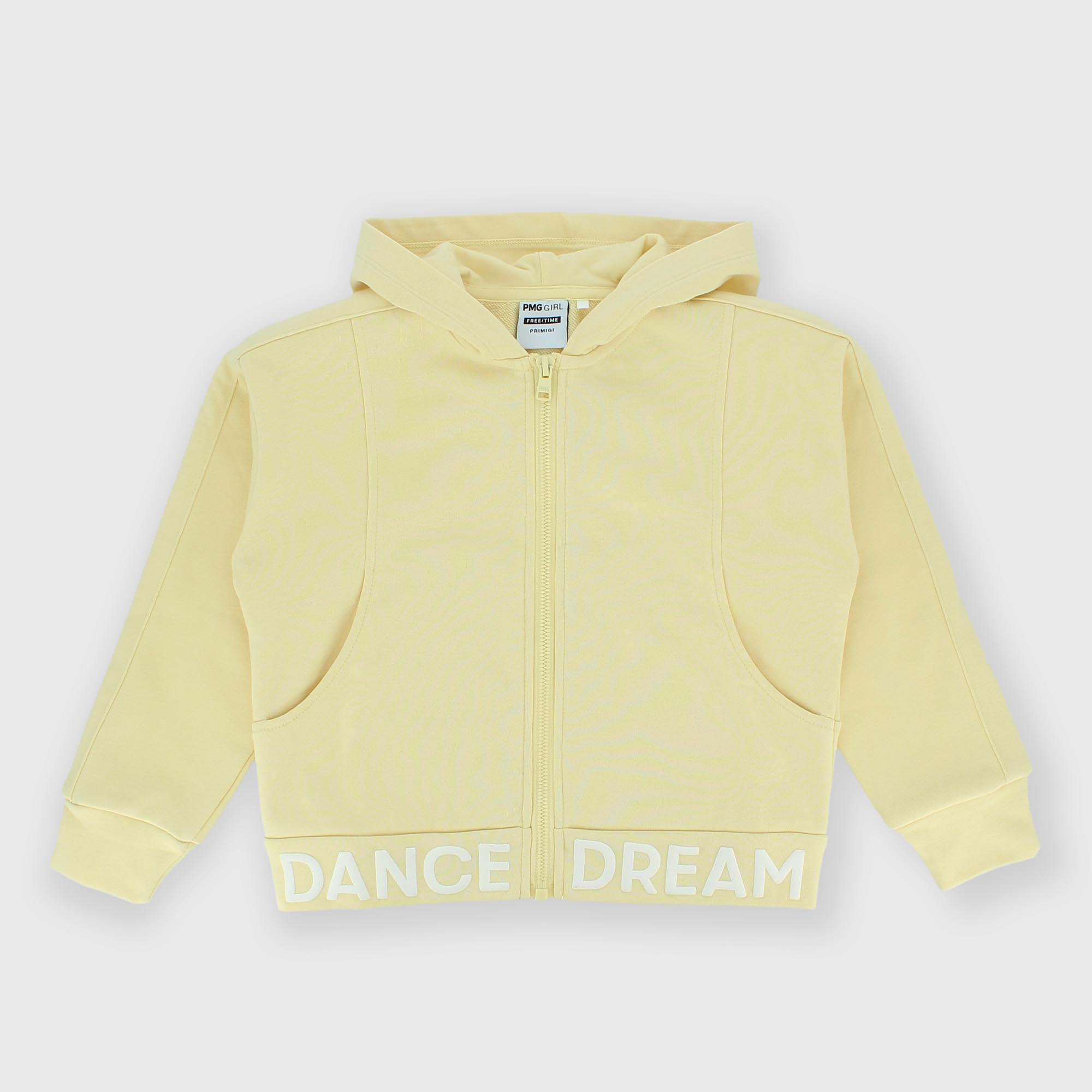 Primigi Felpa aperta con cappuccio da bambina, beige, Taglia 12