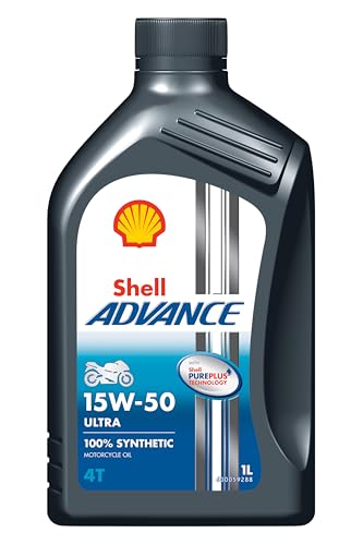 Shell – Olio Per Motore Advance 4T 15 W-50 Ultra Pure Plus Technology, 100% Sintetico, 1 Litro