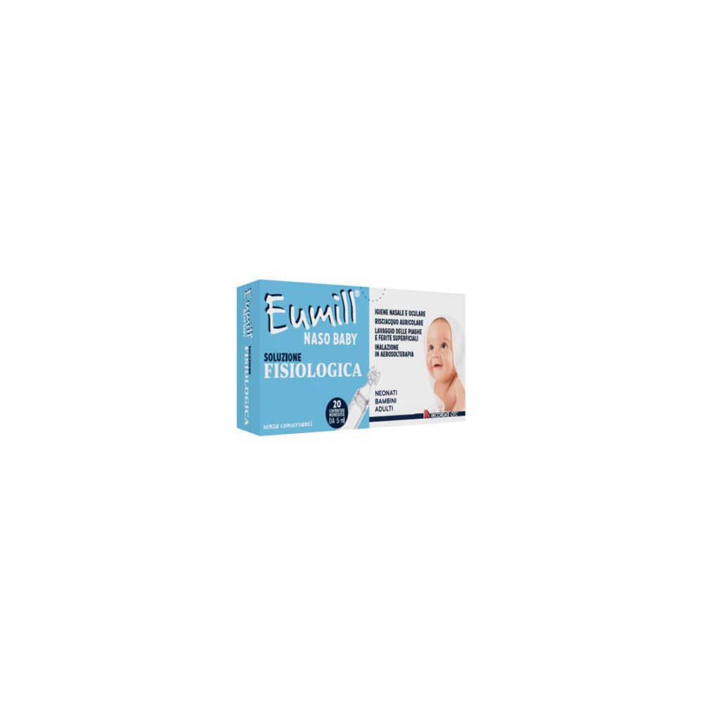 Eumill Naso Baby Soluzione Fisiologica 20 Contenitori Monodose 5 Ml 20