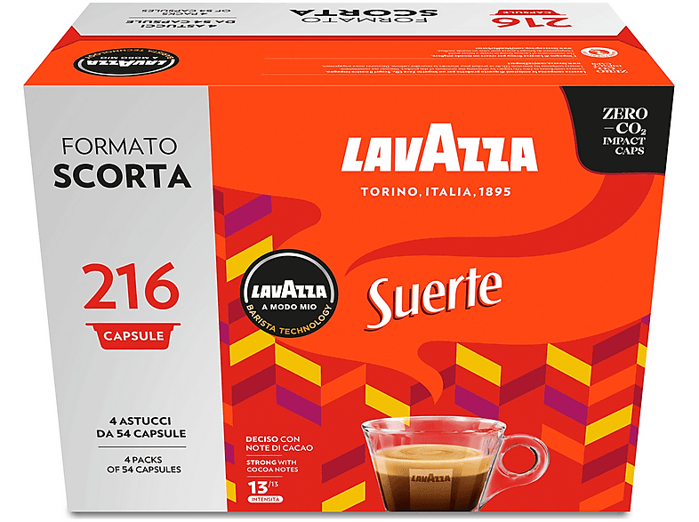 Lavazza Caffè In Capsule Suerte 216 Capsule, Lavazza A Modo Mio, 1,62 Kg