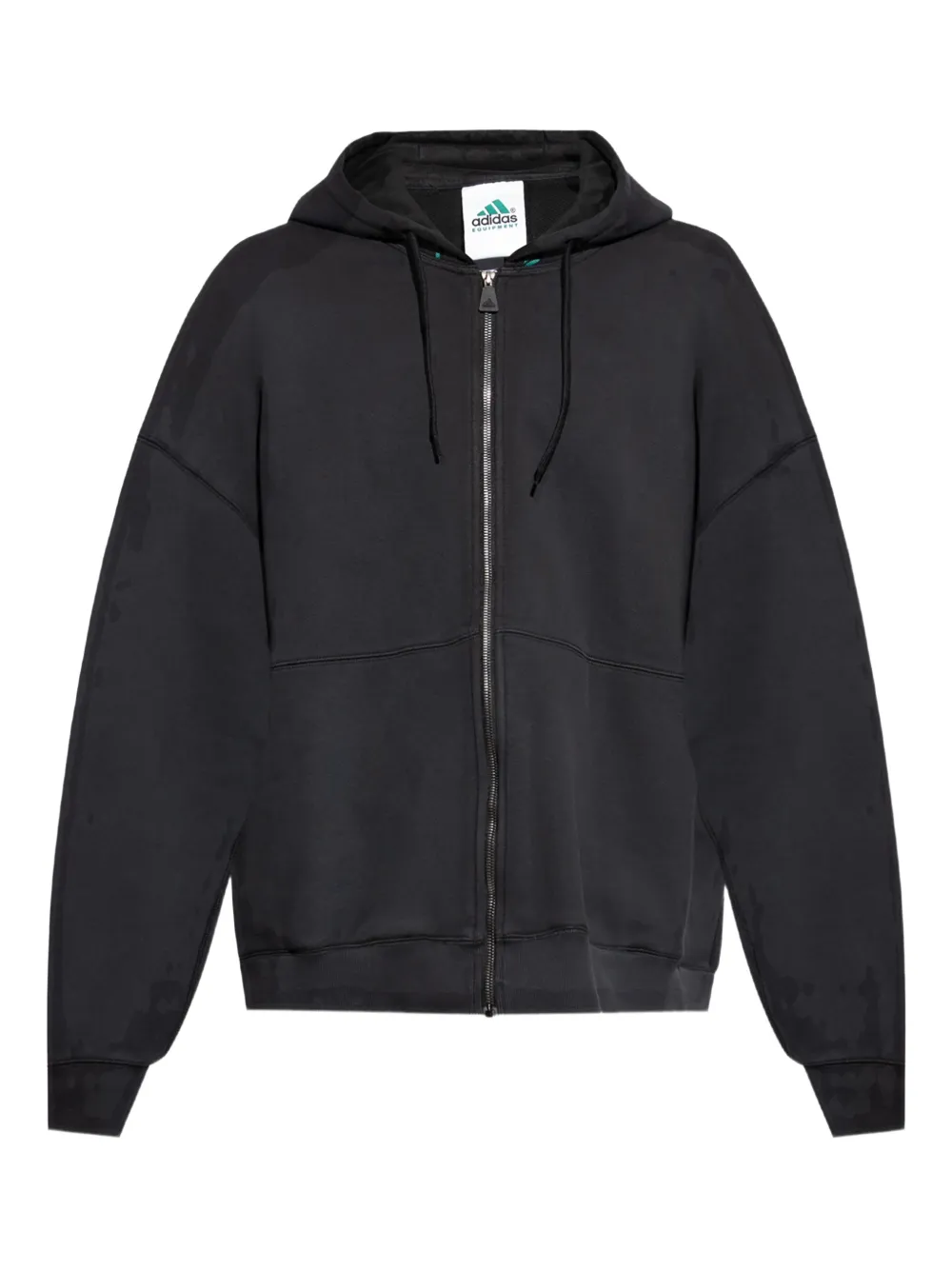 adidas fleece zip-up hoodie - Nero