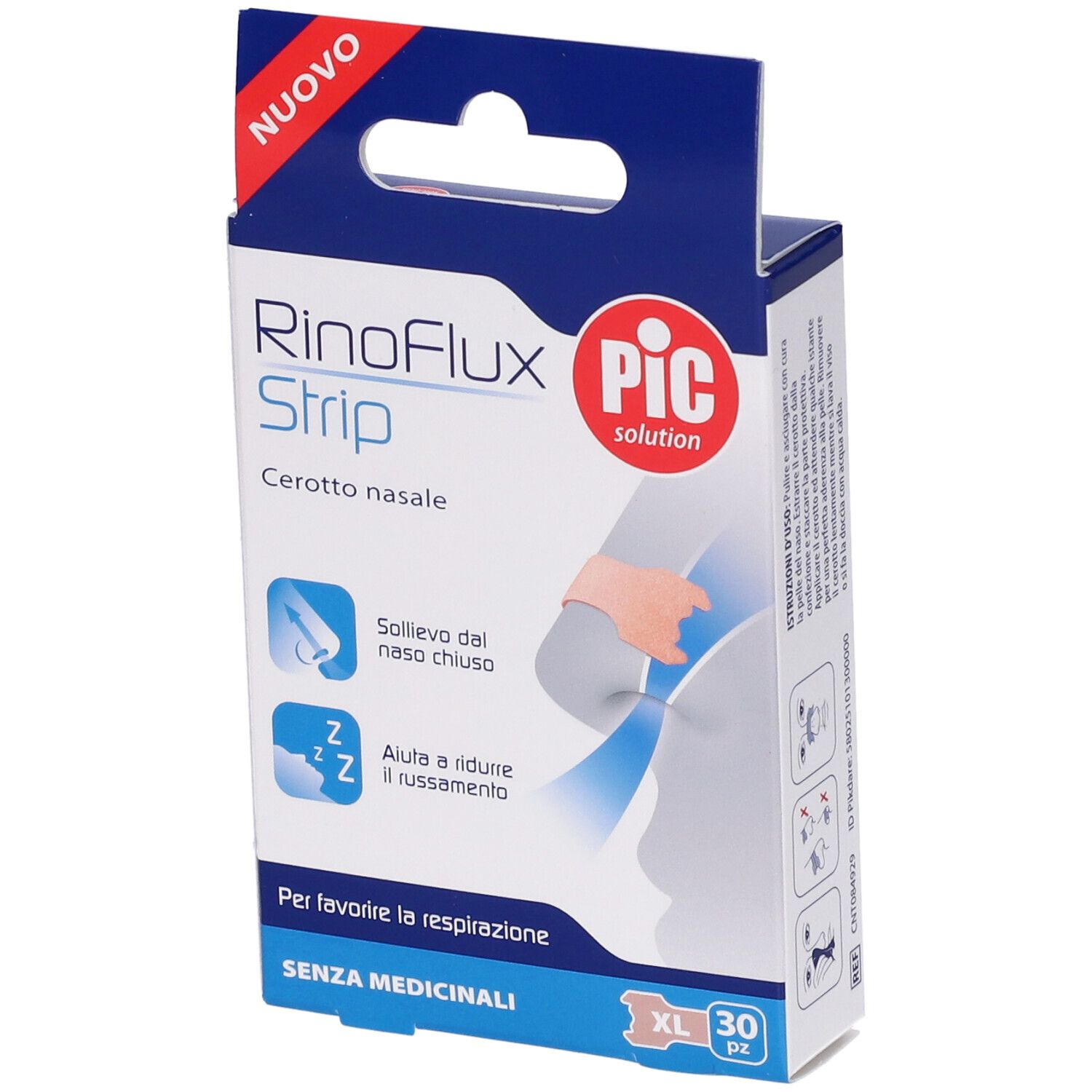 PIC RinoFlux Strip Cerotto Nasale Misura XL 30pz 30 pz
