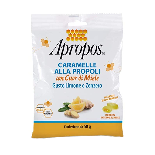 Apropos Caramelle Dure Limone Zenzero Cuor Di Miele 50g