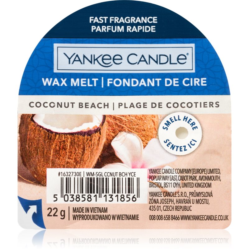 Yankee Candle Coconut Beach Cera Per Lampada Aromatica 22 G