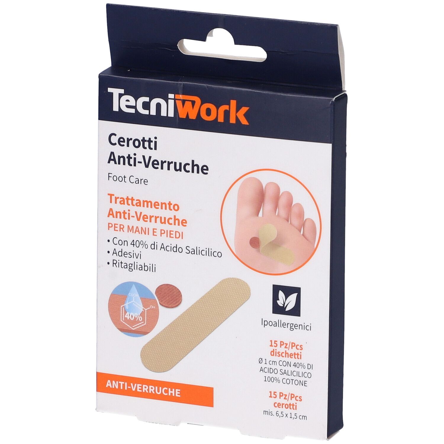 Cerotto Anti Verruche Piedi 15 + Pezzi 30 St
