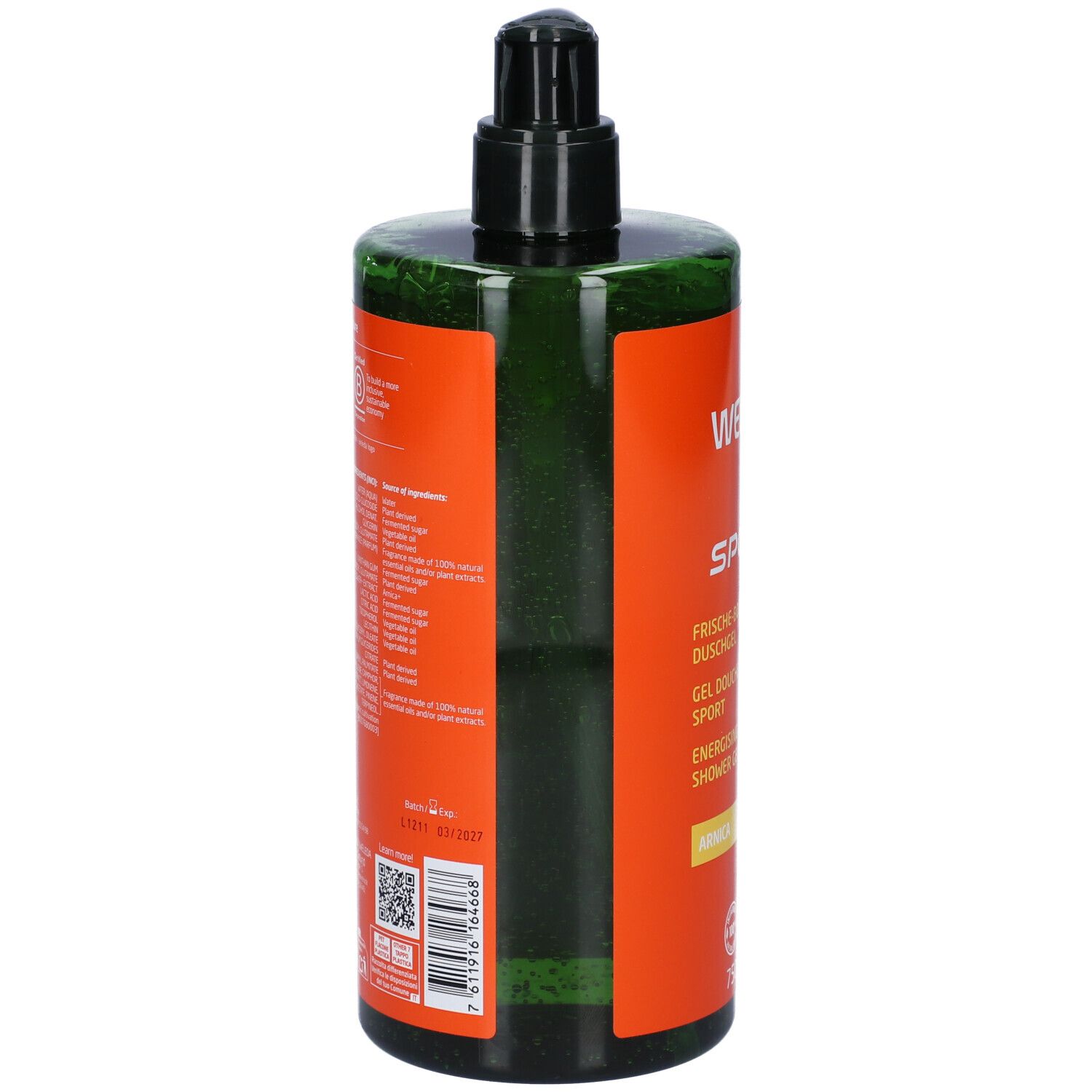 Weleda Gel Doccia Sport Arnica 750 ml detergente