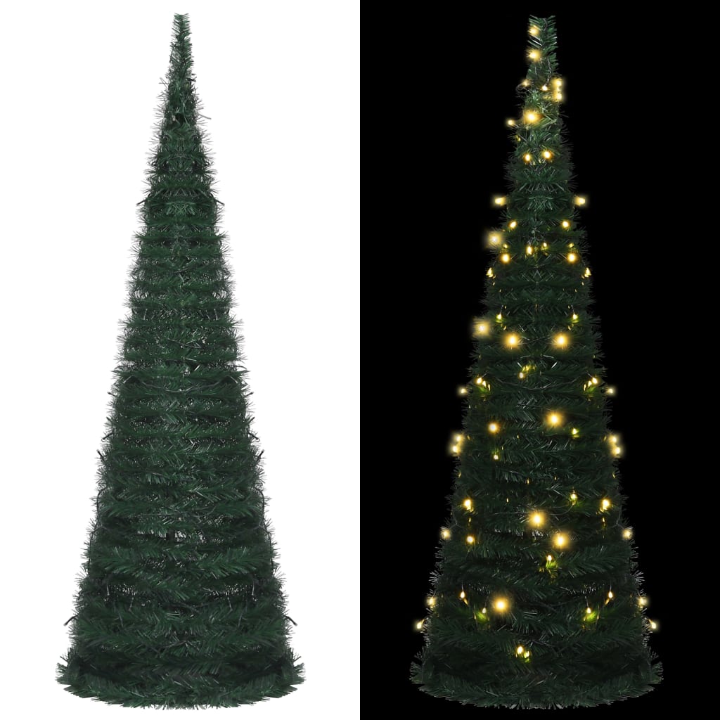 Albero di natale artificiale pop-up stringa a led verde 180 cm cod mxl 15877