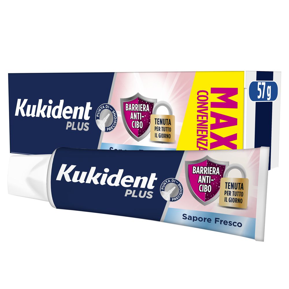 Kukident Plus Barriera Anti-Cibo Fresco 57 g Crema