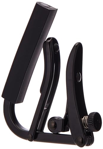 Shubb Gc-20An Standard Capotasto Per Chitarra Acustica – Nichel Spazzolato, Black Chrome