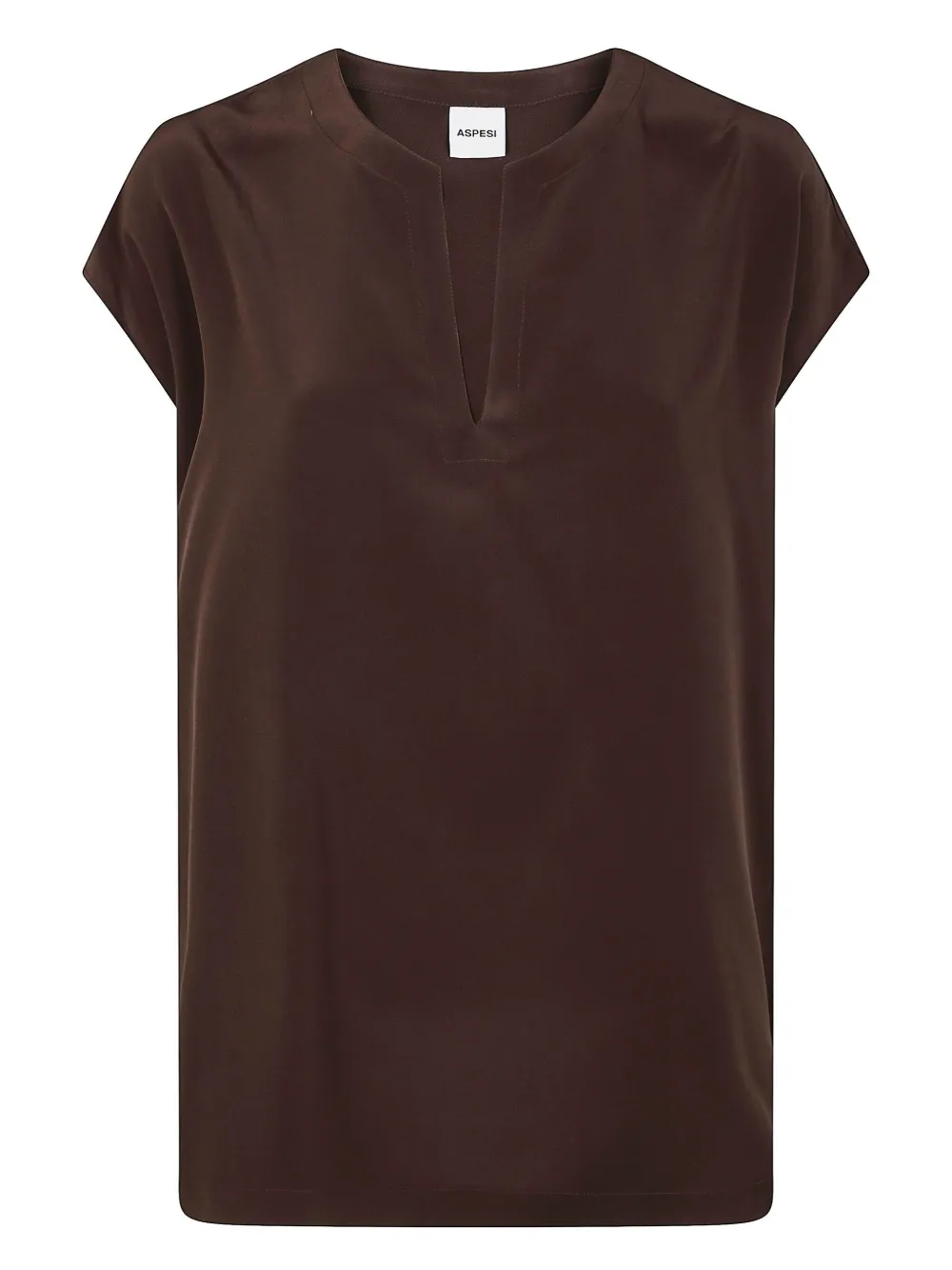 ASPESI silk T-shirt - Marrone