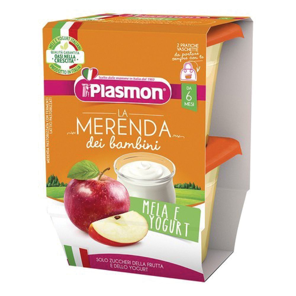 Plasmon Omog Yog/Mela 120Gx2Pz 2x120 g Pappa