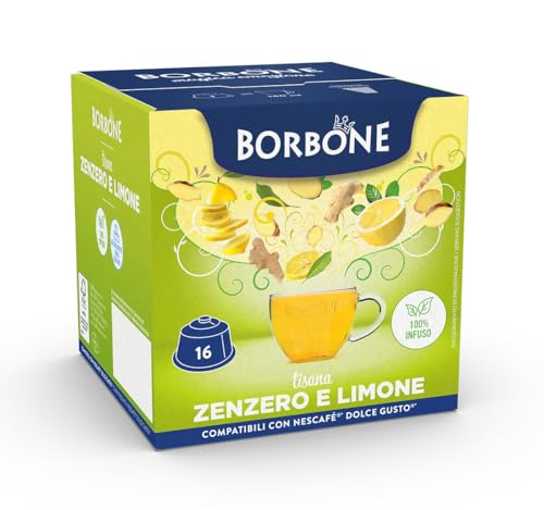 Caffè Borbone Tisana Zenzero E Limone - 16 Capsule - Compatibili Con Macchine Ad Uso Domestico Nescafè®* Dolce Gusto®*