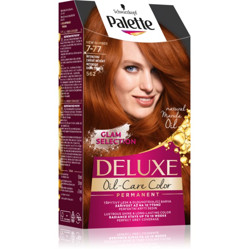 Schwarzkopf Palette Deluxe Tinta Permanente Per Capelli Colore 7-77 (562) Intensive Shiny Copper 1 Pz