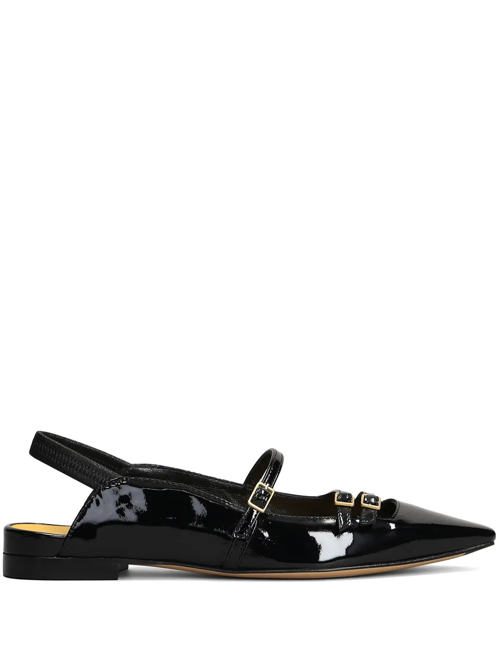 mara bini leather ballerina shoes - Nero
