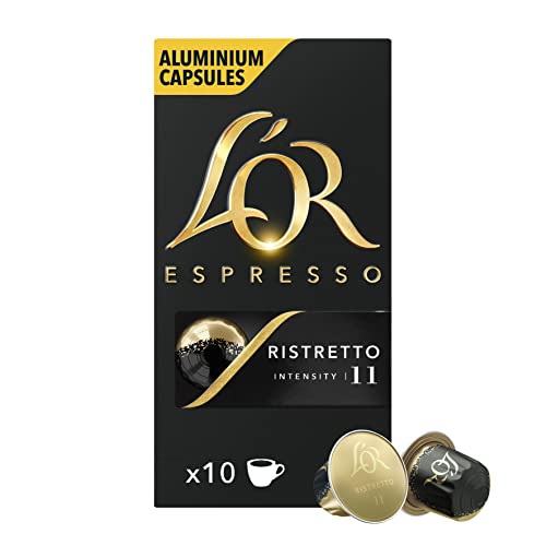 L'Or - Capsule Caffè Espresso Ristretto - Compatibili Con Macchine Nespresso® - 10 Capsule In Alluminio - Intensità 11