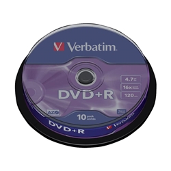 DVD+R Spindle Verbatim - 4 7 Gb - 16x - conf. 10