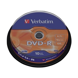 DVD-R Spindle Verbatim - 4 7 Gb - 16x - conf. 10