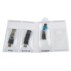 Bustina porta USB Q-Connect plastica trasparente conf.10 - KF22350